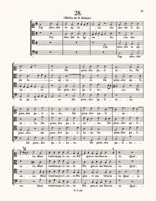 First page of J'ay cherché la science