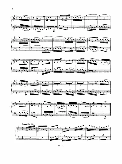 First page of Invention in D minor