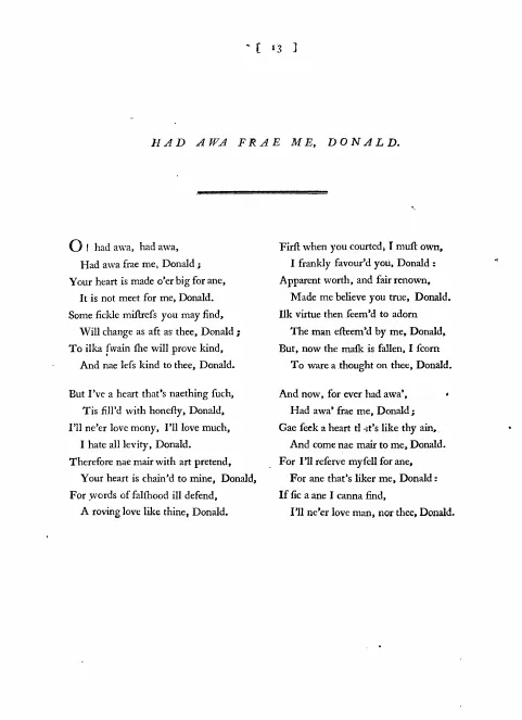 First page of Had awa frae me, Donald, Hob.XXXIa:12