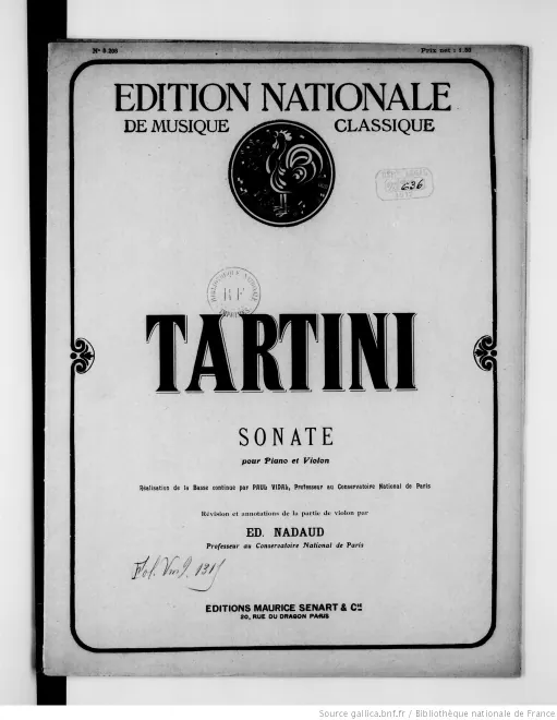 First page of Violin Sonata in E major