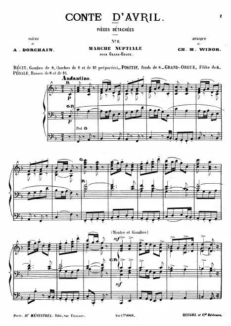 First page of Conte d'Avril, suite concertante