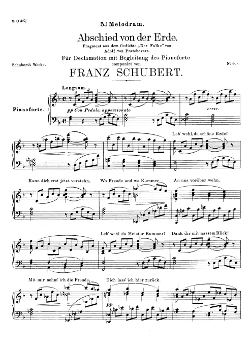 First page of Abschied von der Erde