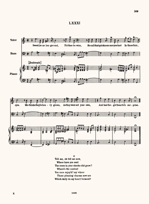 First page of Sweet, Be No Longer Sad