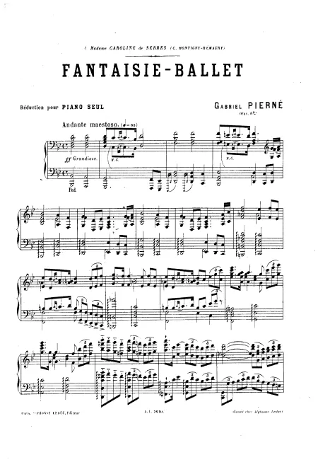 First page of Fantaisie-Ballet, Op.6