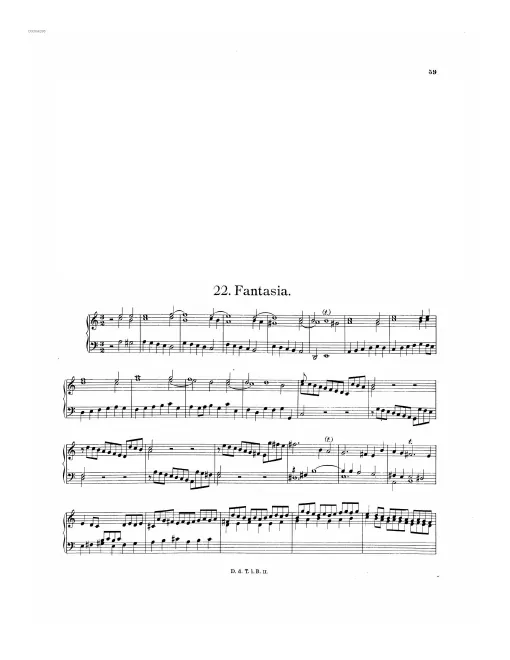 First page of Fantasia in A minor