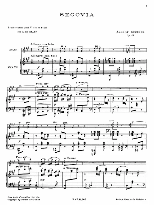 First page of Segovia