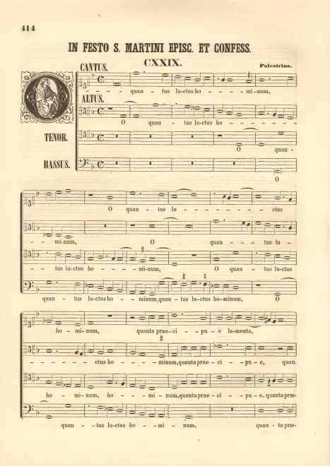 First page of O quantus luctus