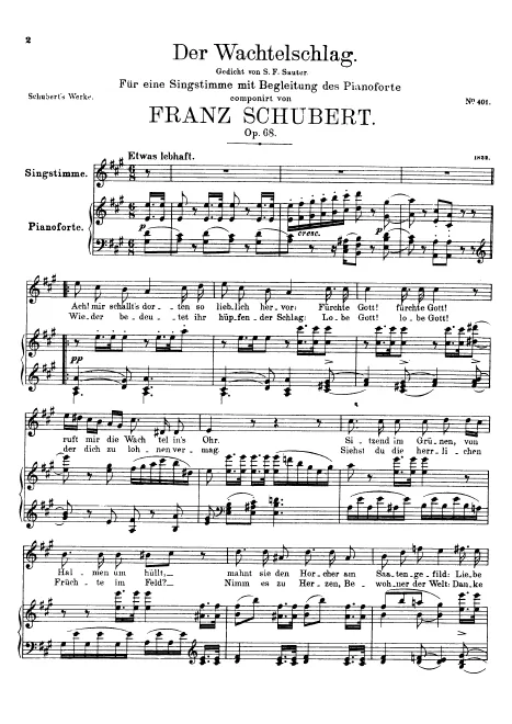 First page of Der Wachtelschlag