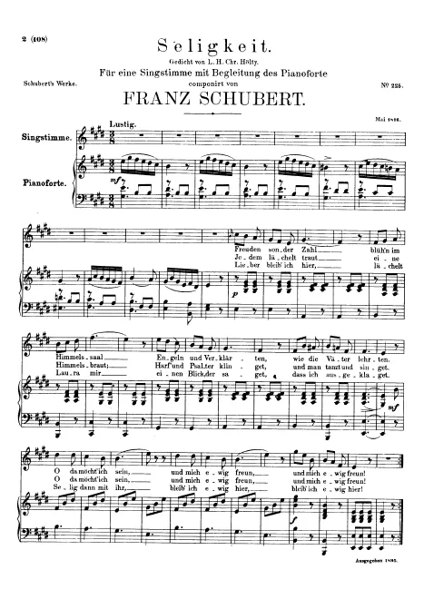 First page of Seligkeit