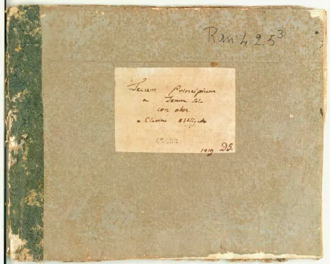 First page of Tecum principium