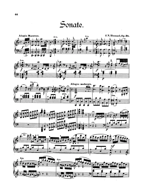 First page of Piano Sonata No.4