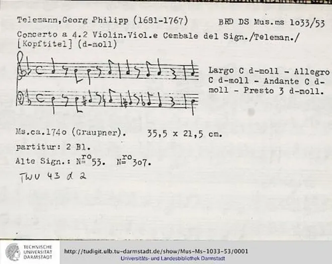 First page of Concerto à 4