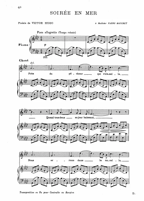 First page of Soirée en mer
