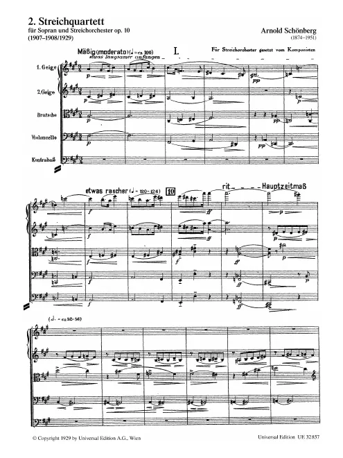 First page of String Quartet No.2