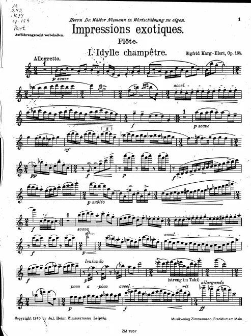 First page of Impressions exotiques