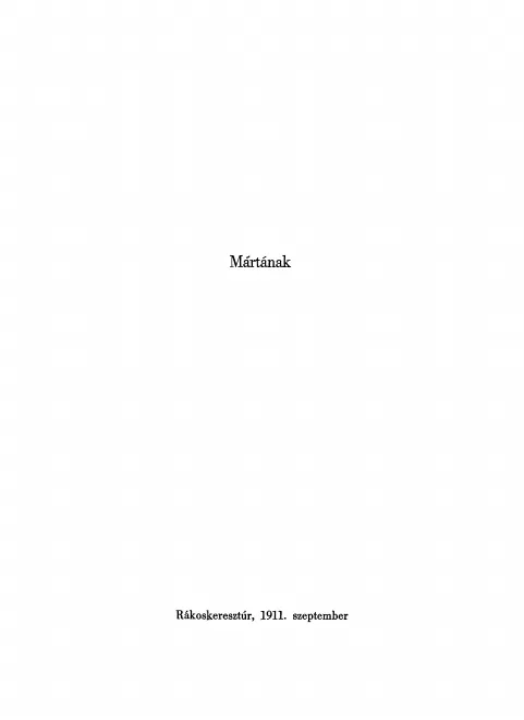 First page of A kékszakállú herceg vára