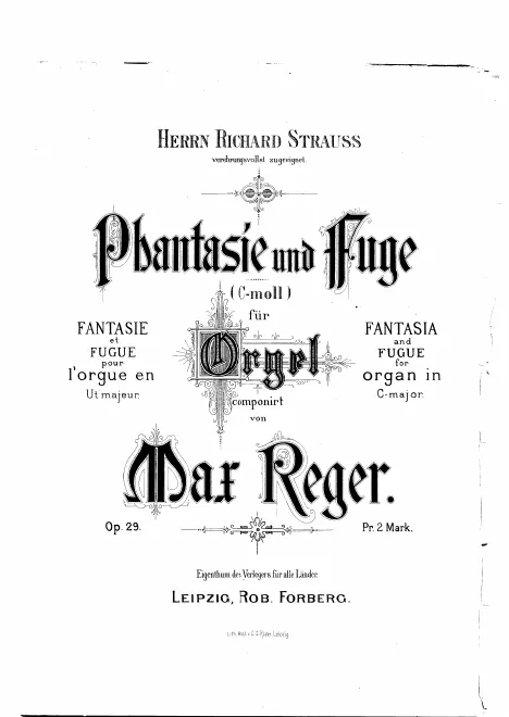 First page of Fantasie und Fuge