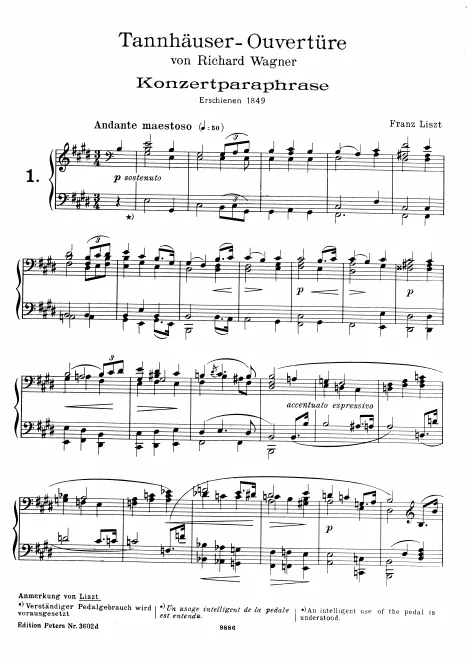 First page of Ouvertüre zu Tannhäuser