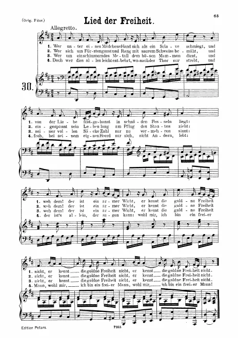 First page of Lied der Freiheit