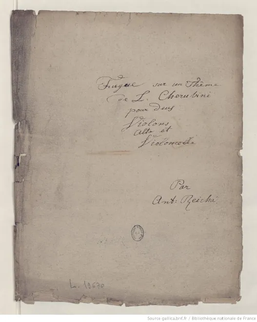 First page of Fugue on a theme of L. Cherubini
