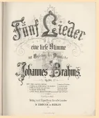 First page of 5 Lieder