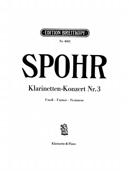 First page of Clarinet Concerto No.3