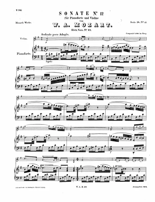 First page of Violin Sonata