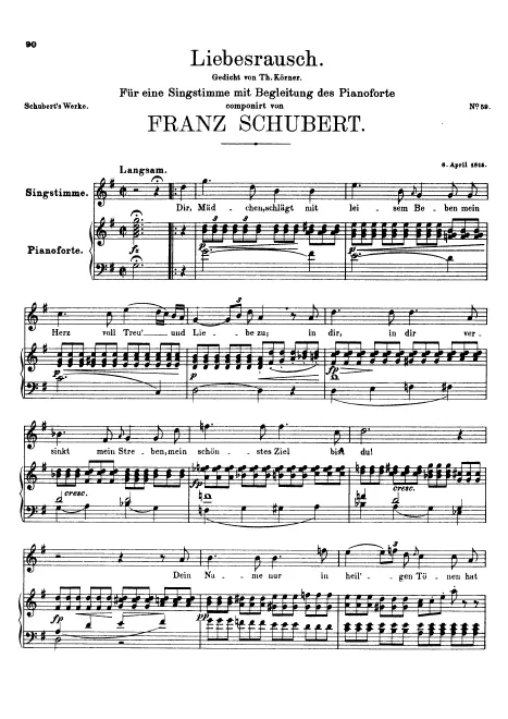 First page of Liebesrausch