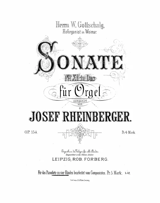 First page of Organ Sonata No.12