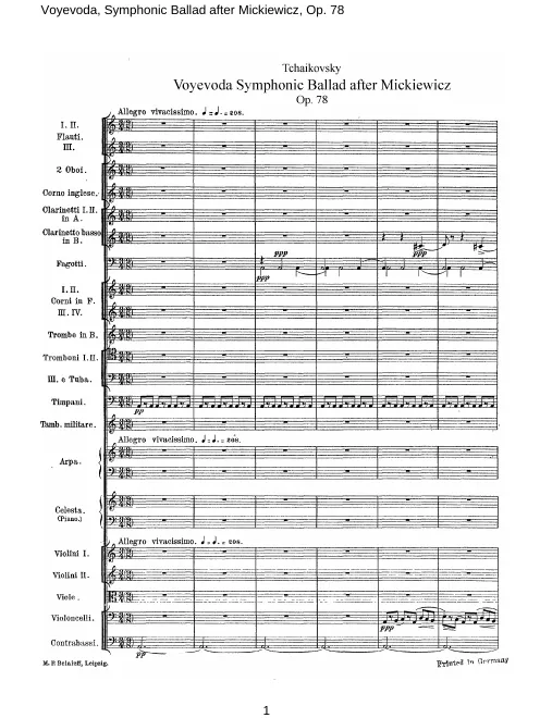First page of The Voyevoda
