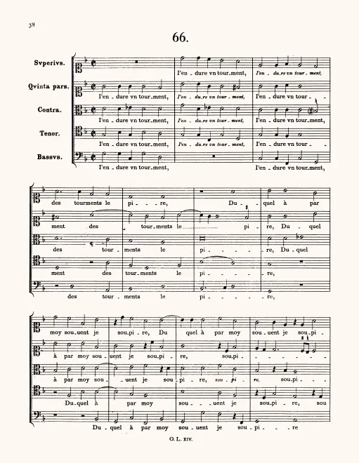 First page of J'endure un tourment