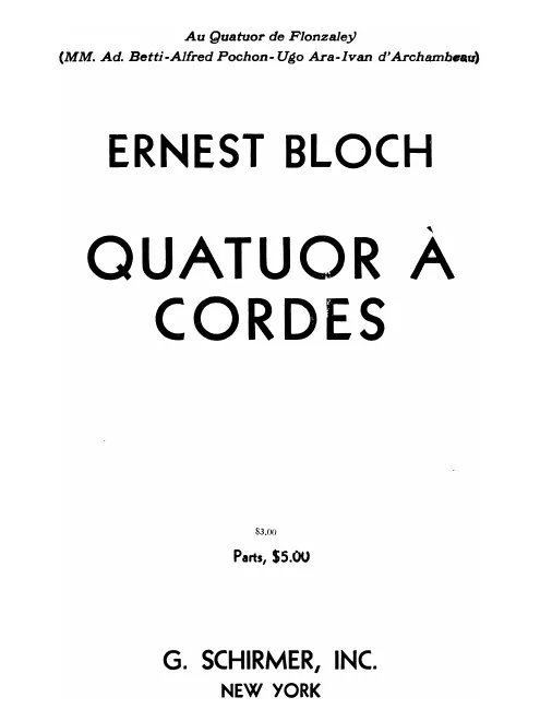 First page of String Quartet No.1