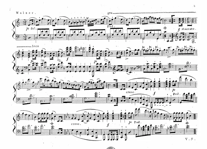 First page of Grande Valse heroique, WoO 216