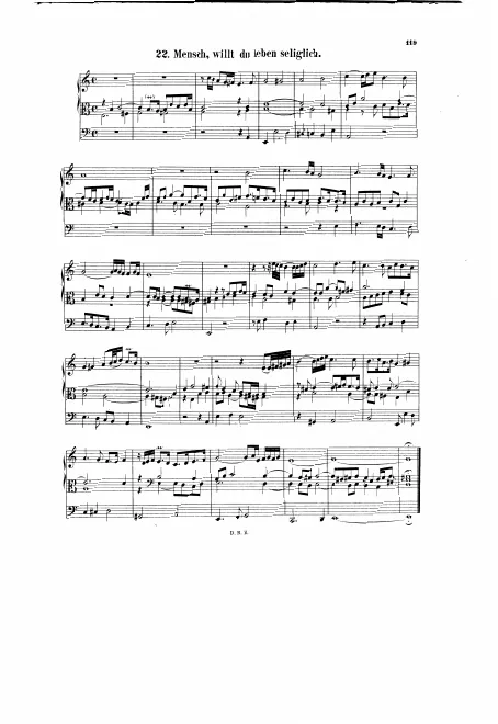 First page of Mensch, willst du leben seliglich