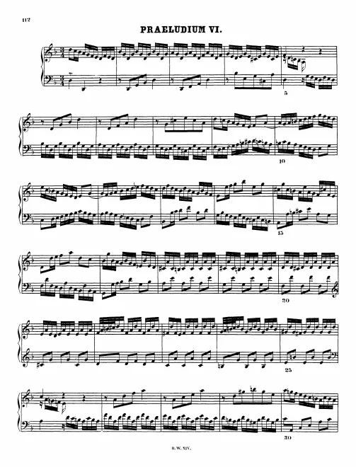 First page of Prelude and Fugue in D minor