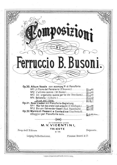 First page of Album vocale