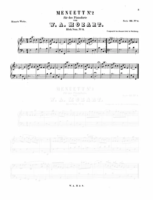 First page of Minuet in F major