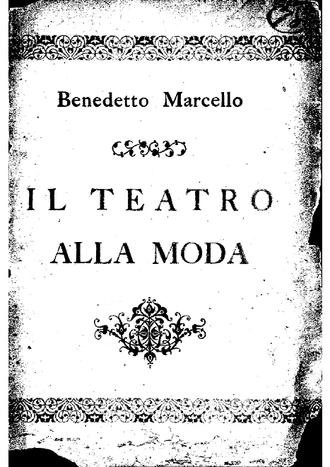 First page of Il teatro alla moda