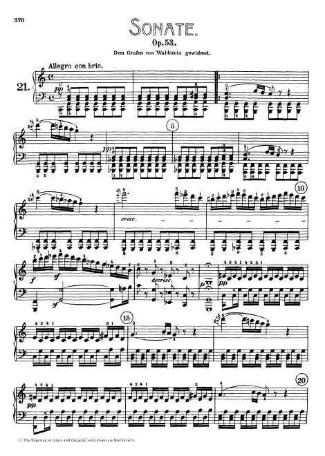 First page of Piano Sonata No.21