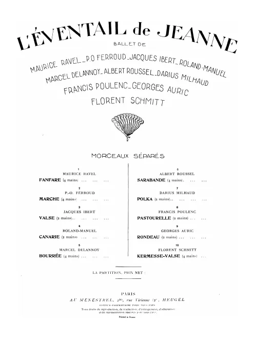 First page of Polka for 'L'éventail de Jeanne'