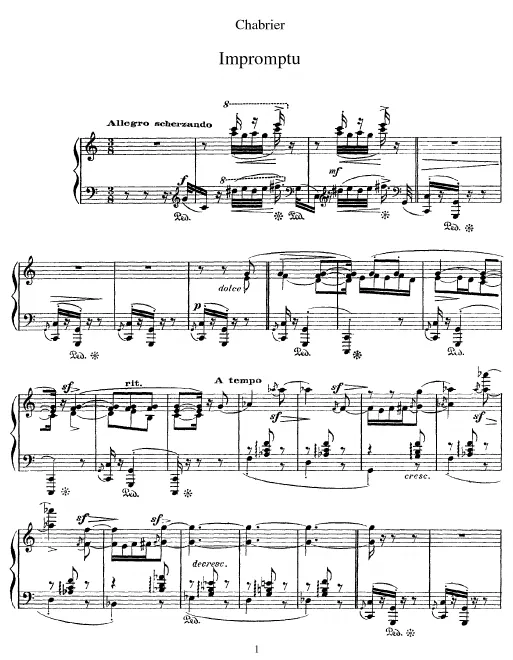 First page of Impromptu