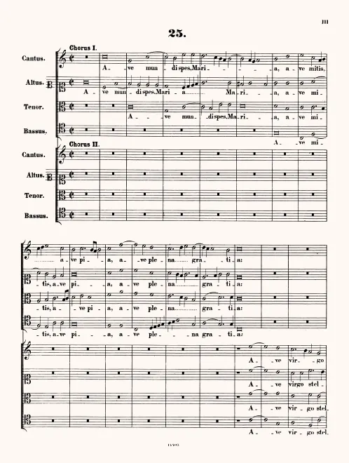 First page of Ave mundi spes Maria