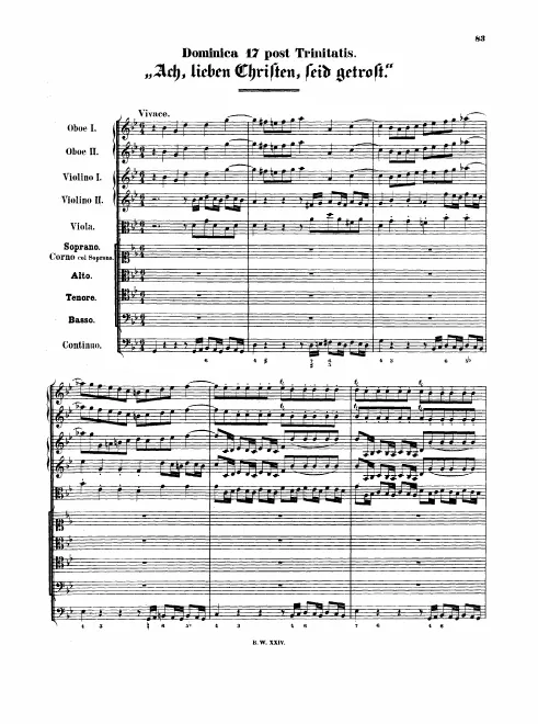 First page of Ach, lieben Christen, seid getrost