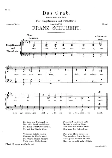 First page of Das Grab
