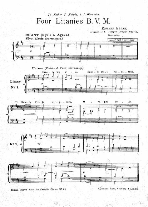 First page of Four Litanies B. V. M.