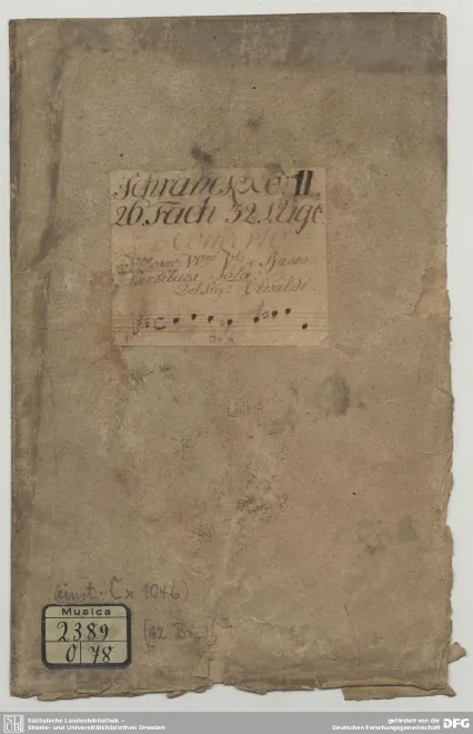 First page of Violin Concerto in C minor
