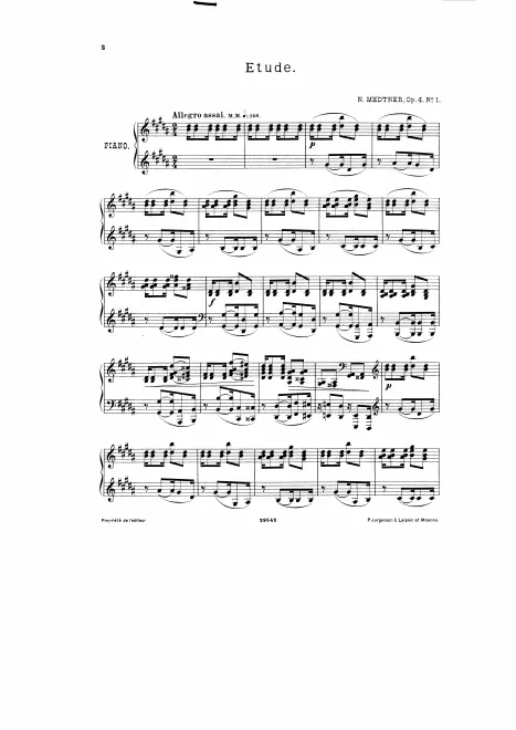 First page of Quatre morceaux