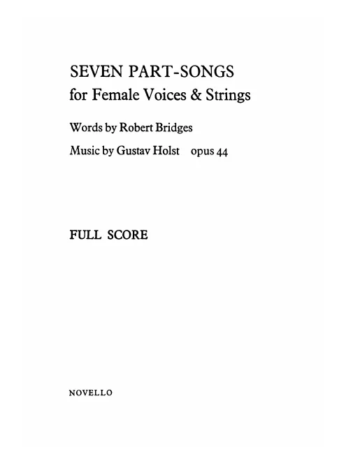 First page of 7 Part-songs