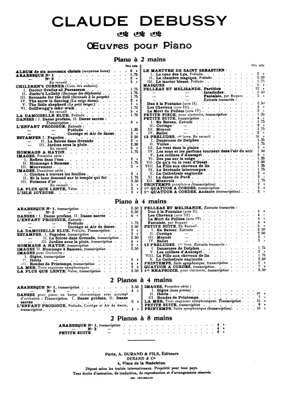 First page of Masques