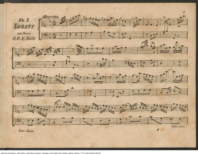 First page of Keyboard Sonata in F major